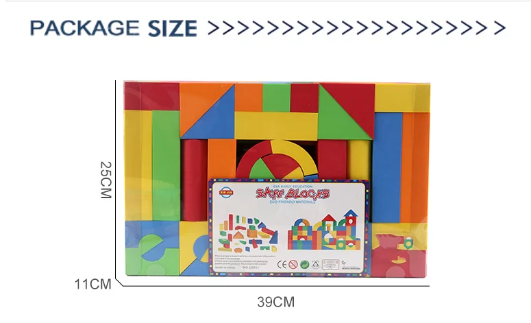 Educational stacking brick 3D eva puzzle foam blocks construction eva foam building blocks for kids toys
