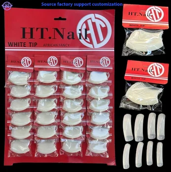 Plastic Nail Patches French Style Trapezoidal & Square Shape Natural Color Full Cover for Finger Nails Wholesale