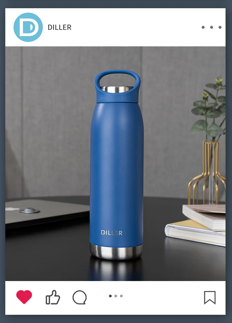 Diller water bottle lid replacement (model 8717, Blue)