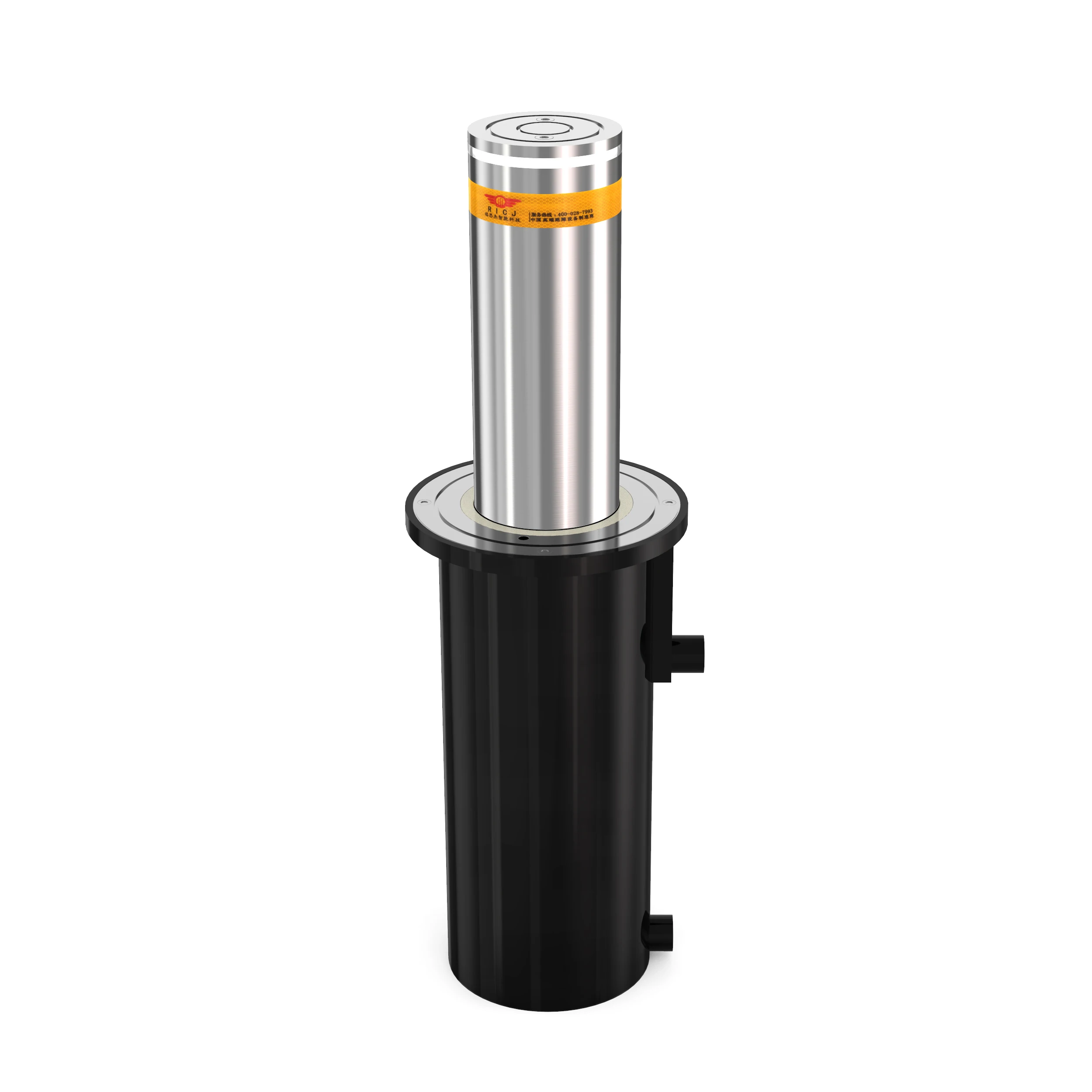 Semi-automatic Retractable Bollard Reflective Tape Lifting Bollards Warning Bollard