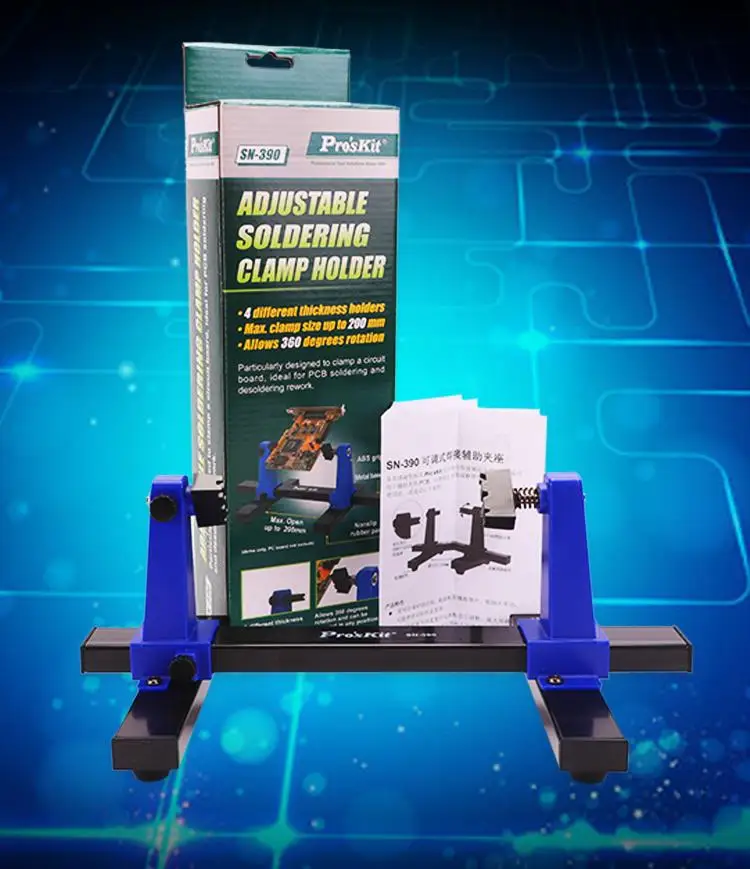 SN-390 Adjustable Soldering Clamp Holder of Particularly Designed to Clamp a Circuit Board for PCB Soldering Desoldering Rework