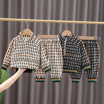 New Spring Autumn Trendy Design Boys Hoodie & Pants 2pcs Set Children's Outfit Suit Baby Clothes Kids Boys Casual Clothing Sets