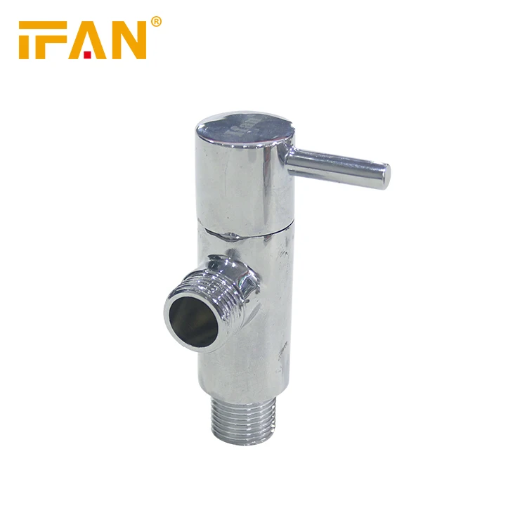 Factory Supplier Bathroom Accessories 1/2 inch Angle Valve Safety Control Water Stop Ball Valve Tria