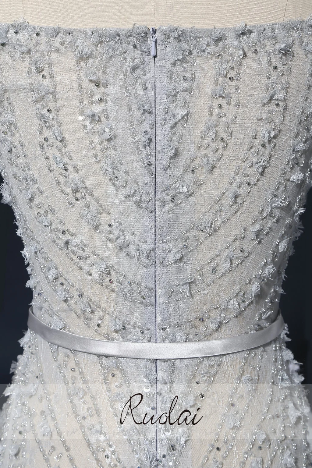 PEV-L3058 Luxury Heavy Beaded Party Gowns See Through Long Sleeve Customized Sexy Off Shoulder Evening Dress From Istanbul