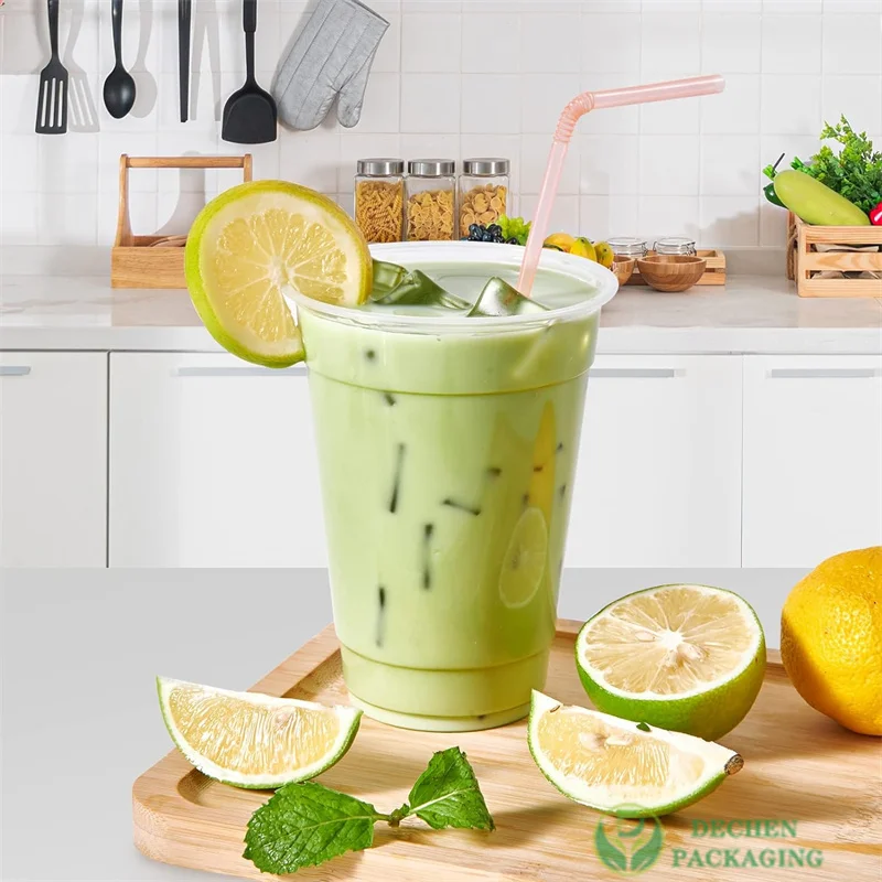 Plastic Cups Drink Compostable Iced Coffee Cup