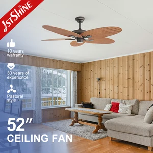 1stshine Ceiling Fan Rustic Antique Style Electrical Remote 52 Inches Ceiling Fan Without Light