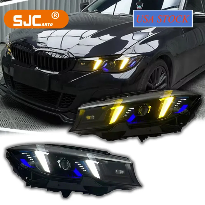 Dual-Color Snake Eyes Headlight For BMW 3 Series G20 G28 2019-2022 Assembly LED Headlamp Plug