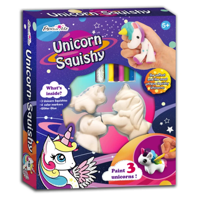 Wholesale Kawaii Color Your Own Pu Unicorn Toy Squishy Slow Rebound Squeeze Toy Cute Toy - Buy ...