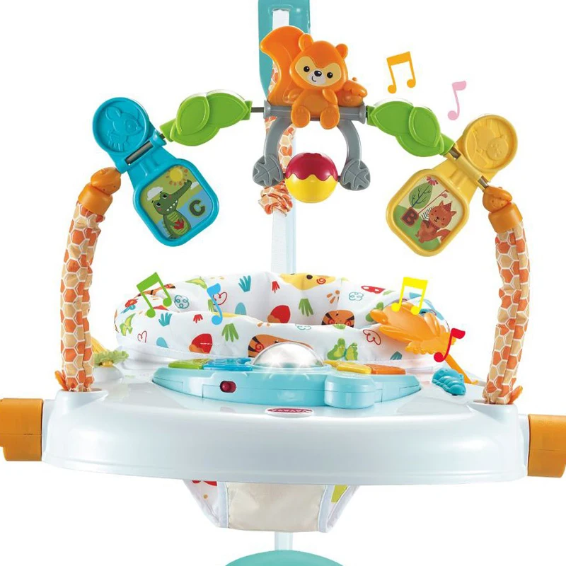 Baby Learning Walker Bounce Jump Chair Activity Bouncer Baby Jumperoo with Lights & Music