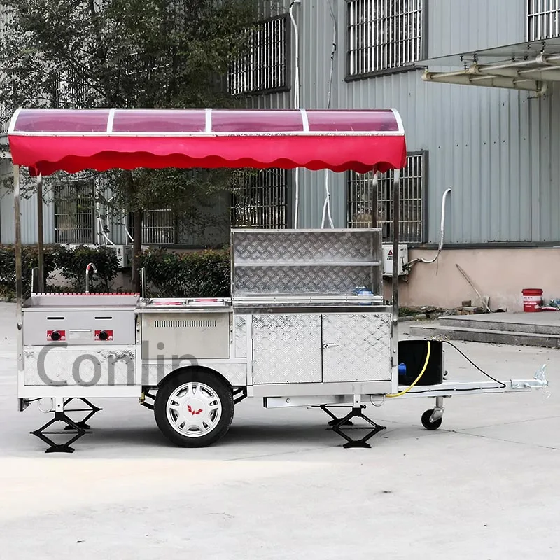 Mobile Falafel Cart Food Cart With Fryer Grill Doner Kebab Mobile Food Carts for Sale