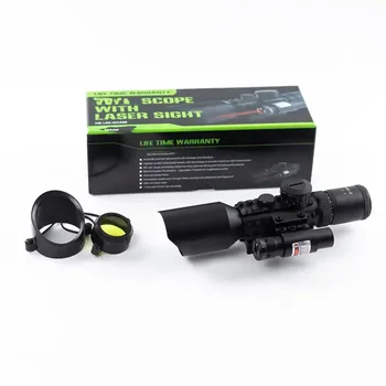 OEM Combo M9 3-10X42 E Optics Scope Sight Red Green Illuminated With Red Laser For Outdoor Sports