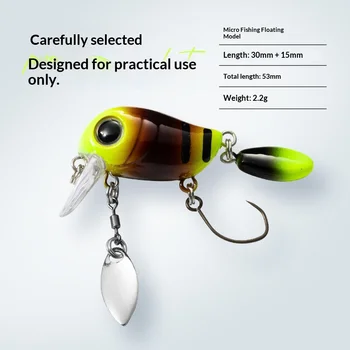 Lure Multi-segment Micro Creature Surface-type Fat Japanese-style Minnow Floating Artificial Biomimetic Stainless Steel 22g Fish – Minnow – view 3