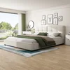 Beige + Boucle + Plywood + Steel + Upholstered