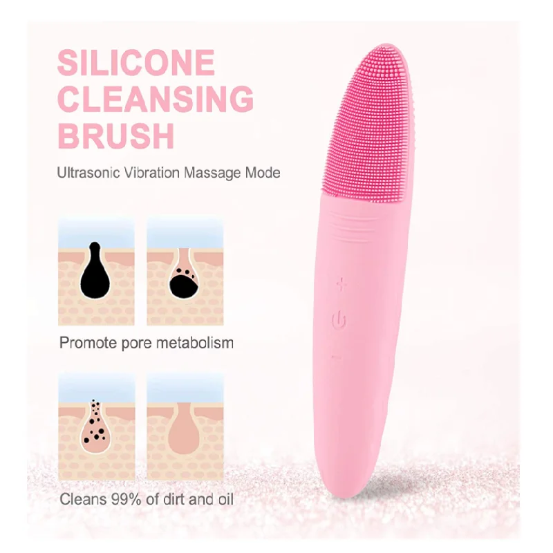 PSB 2021device beauty ipx7 waterproof electric silicone sonic facial face wash cleansing brush