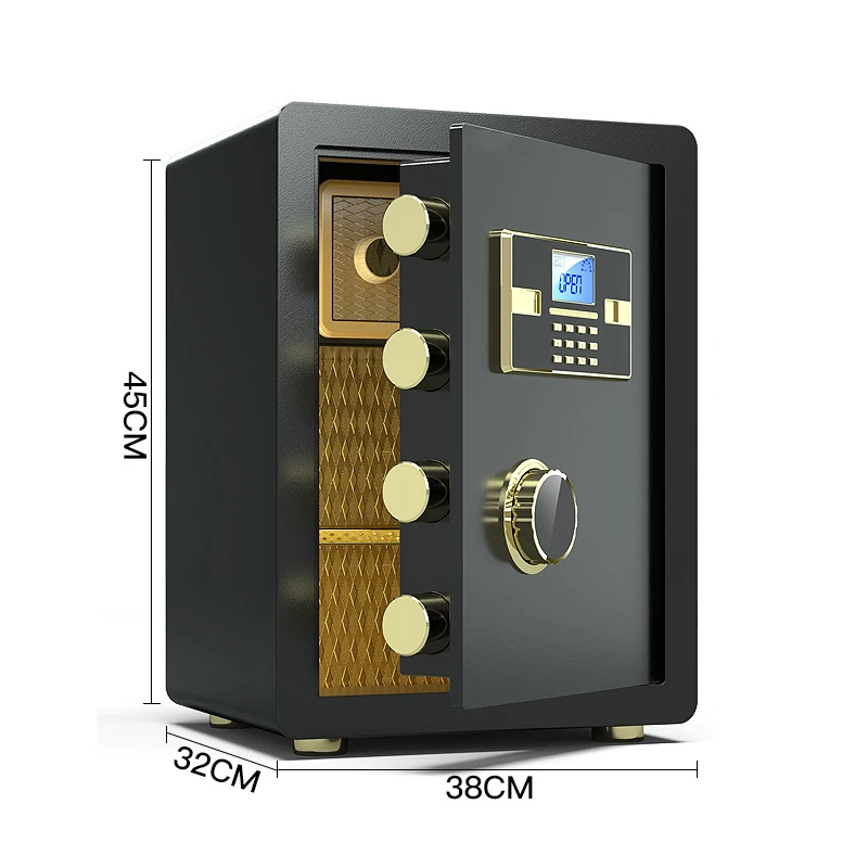 XBT- 45 Fingerprint 2020 Office Automatic Digital Strongbox Security Fireproof Safe Box Coffer Money/jewelr Solid Steel