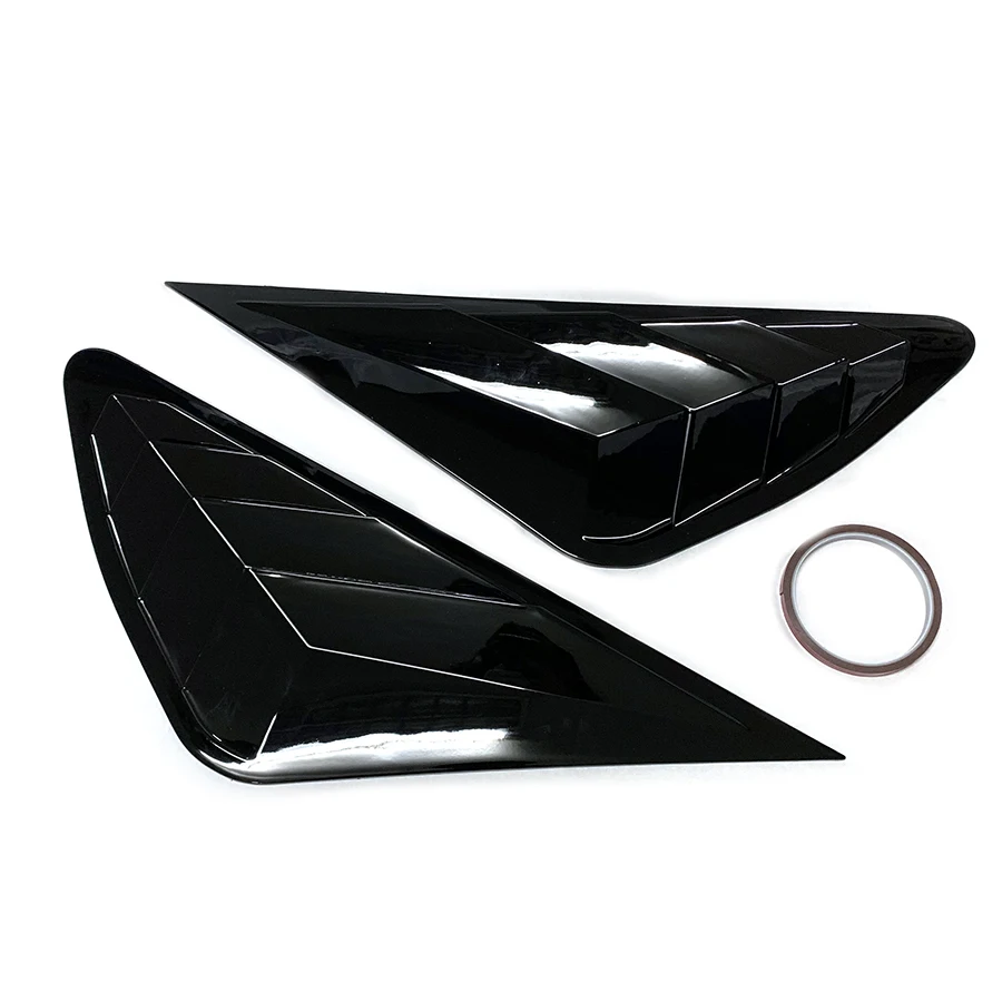 product tiypeor glossy black rear side window louver cover trim with air vent scoop shades for lexus rx   exterior car accessory-5