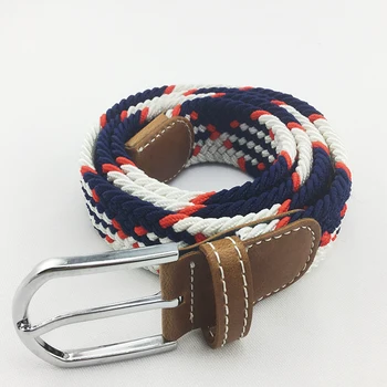 Wholesale factory custom size cloth braided elastic stretch belt