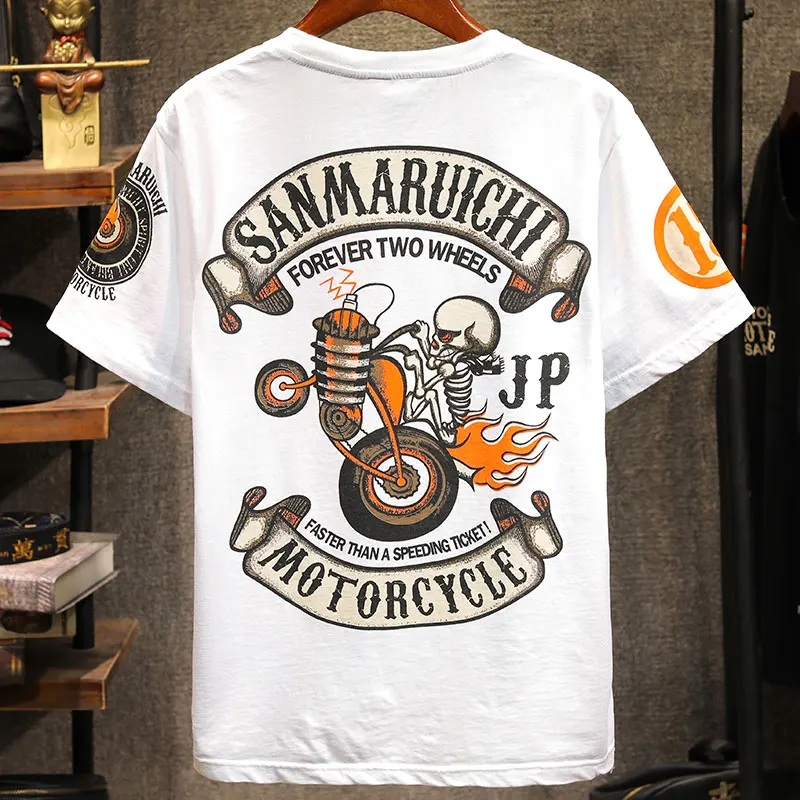 Camiseta de estilo chino para hombre, ropa de calle de algodón con