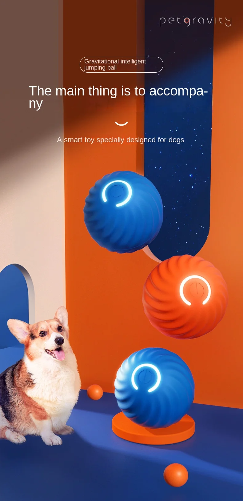 360° Smart Automatic Rolling Pet Ball Toy - Interactive Self-Moving Ball For Indoor Cats & Dogs, 3 Modes, Obstacle Avoidance (Red)