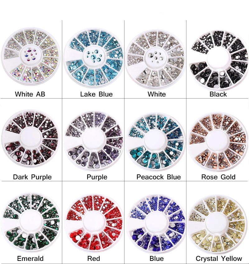 SS3-SS20 Mix Sizes Glitter Nail Rhinestone for Nails Art 3D Decorations Accessories manufacture