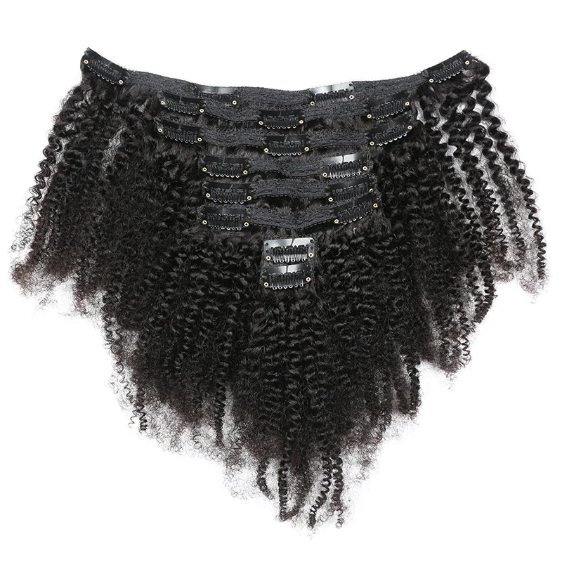 Double Weft 100g Clip in Hair Extension Human Hair Extensions Unprocessed Clip in Hair Extensions for White