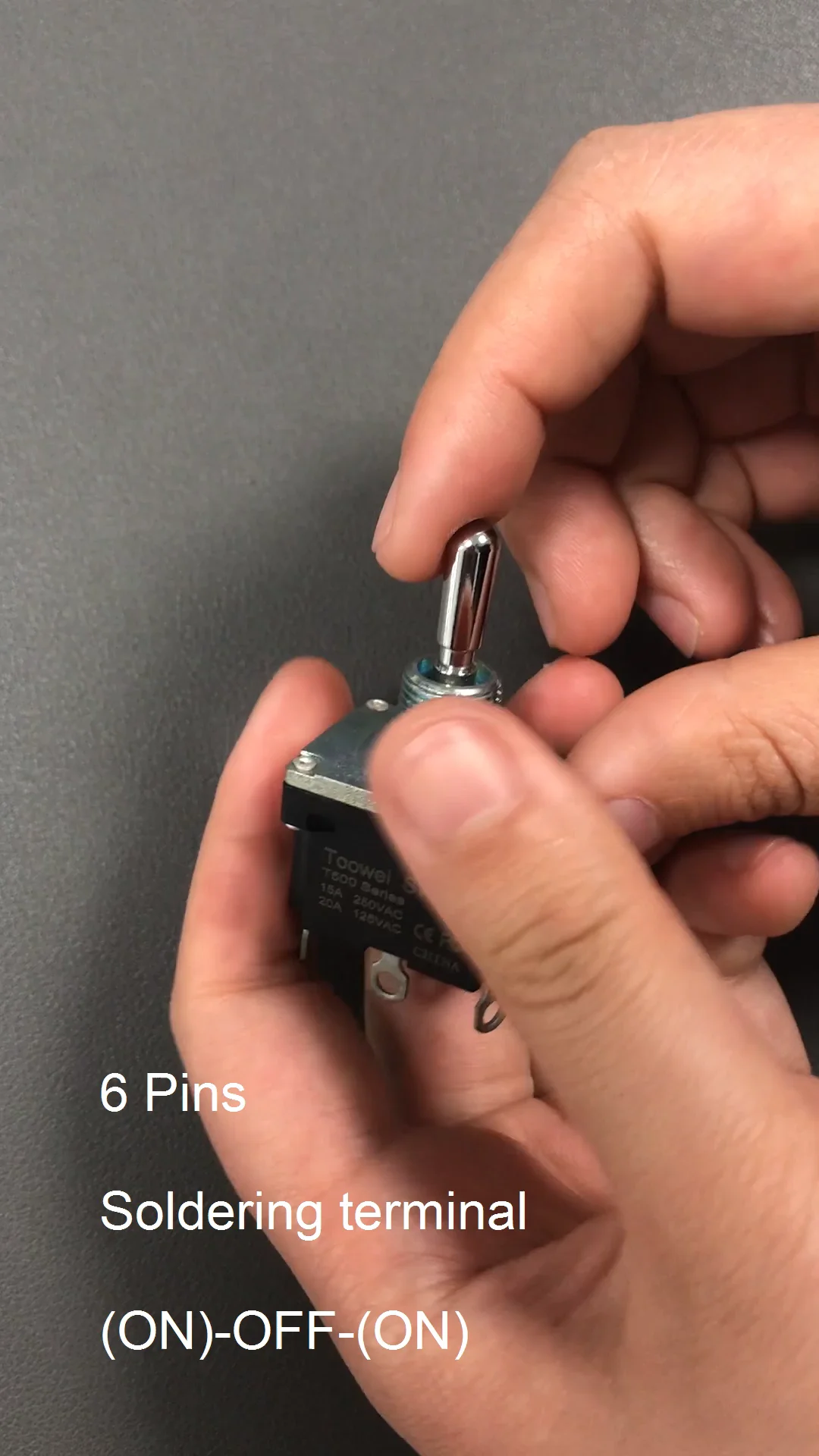 125v 250v Ac 12mm Welding Terminal (on)-off-(on) Momentary Rocker ...