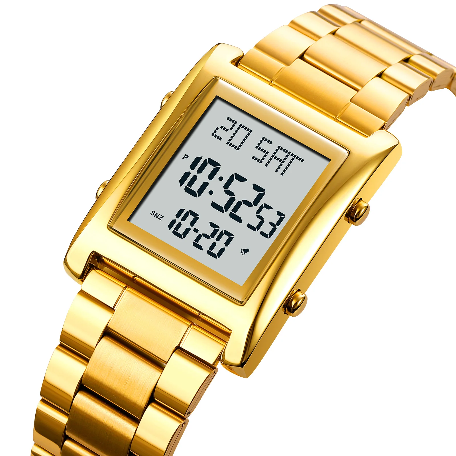 Gold plated digital watch best sale