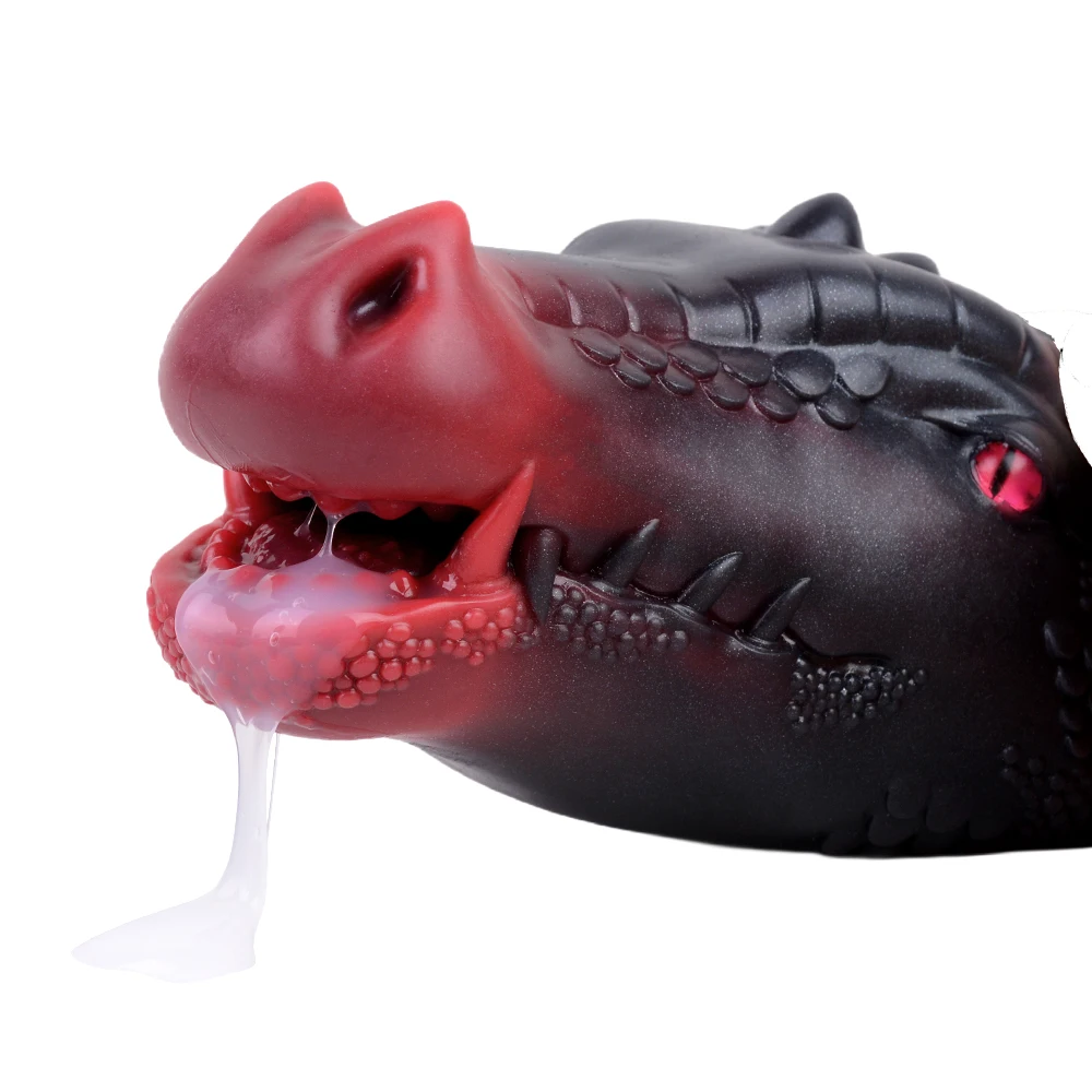 GEEBA Dragon Head Masturbator Red Black Fantasy Stroker Liquid Silicone Fetish Pocket Pussy Stroker Sex Toy for Men Adult 18+ GEEBA Dragon Head Masturbator Red Black Fantasy Stroker Liquid Silicone Fetish Pocket Pussy Stroker Sex Toy for Men Adult 18+
