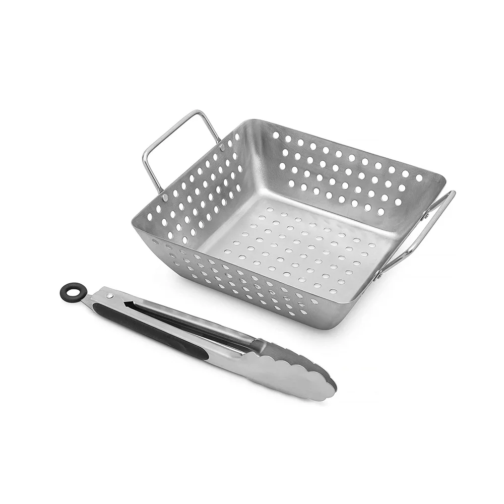 Stainless Steel Grill Basket With Handle Metal Grill Topper For Barbecue Buy Grill Topper For