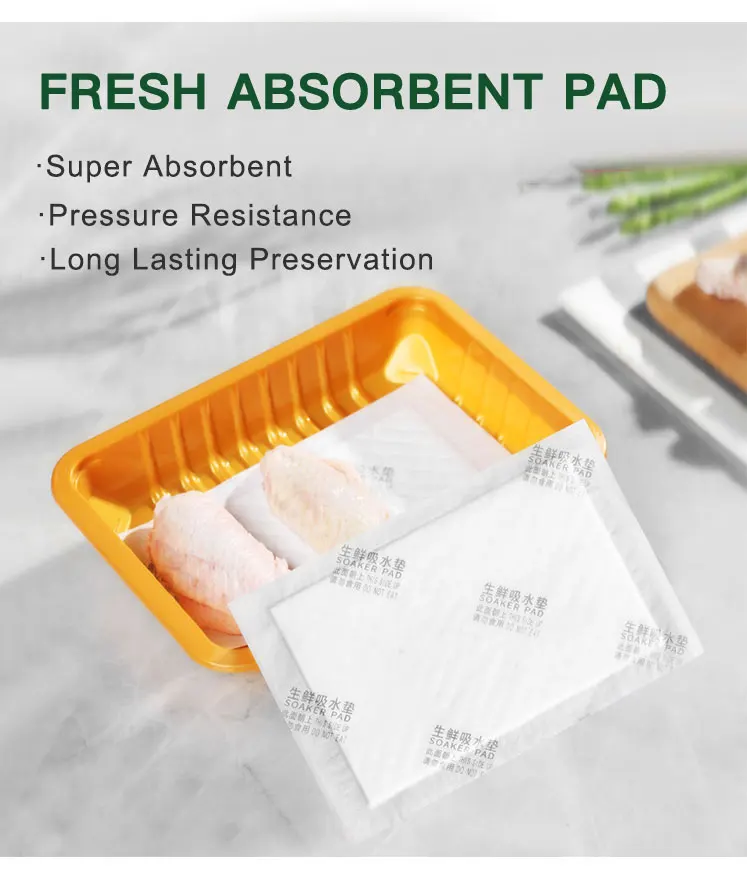 Oem Logo Disposable Moisture Absorb Poultry Fish Meat Tray Packaging
