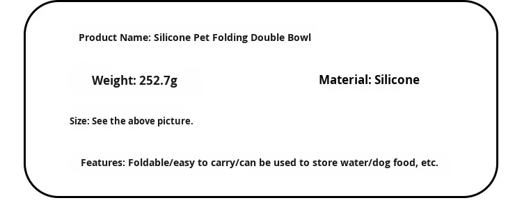 Pet Carrying Outdoor Portable Dog Food & Water Double Folding Silicone Bowl-Lightweight Durable Food Grade Material details