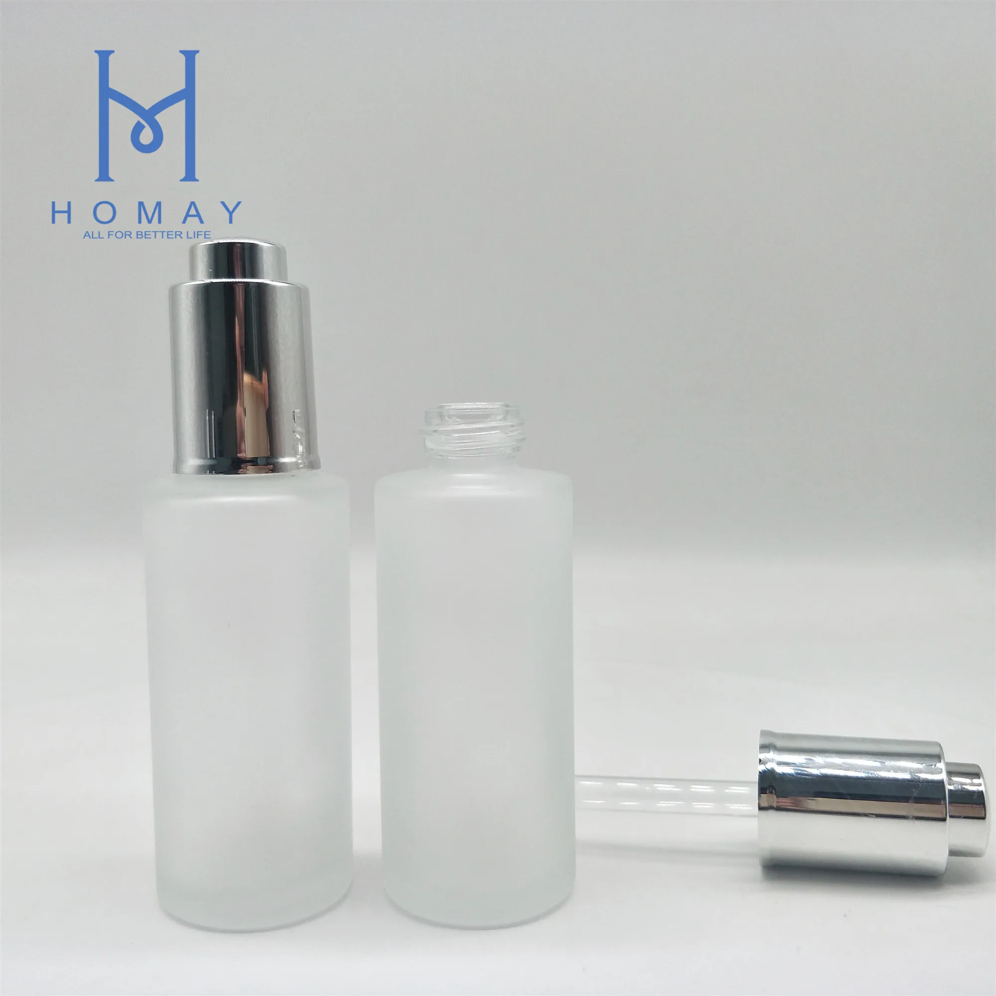 Homay Packaging New Custom 30ml 50ml Clean Lotion Glass Bottles For
