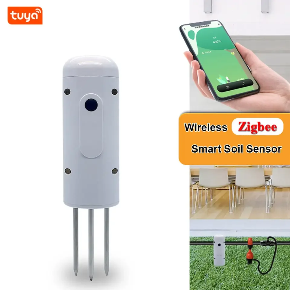 Smart Life APP Control Zigbee Soil Moisture Temperature Sensor Intelligent Soil Real Time Monitor Detector