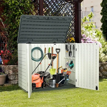 Customized Sustainable Gardening Tool Storage Cabinet HDPE Outdoor Garden Storage Shed Cabinet