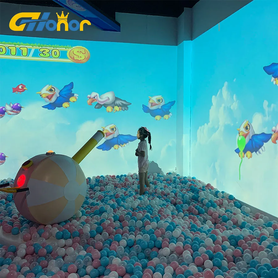 Professional Kids Amusement Park Interactive Projector Touch Screen Play System Projection Ball Wall Games