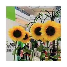 Lifelike Sunflowers Artificial Flowers Automatic Head Swing Eternal Flower Sunflower Artificial Flower Decoration For Weddings