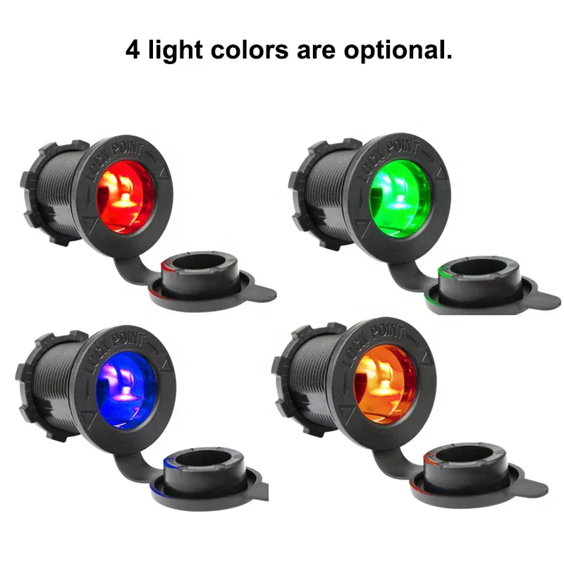 Auto 12V 20A Car Cigarette Lighter Socket Power Outlet Replacement Female  Connector DC Socket