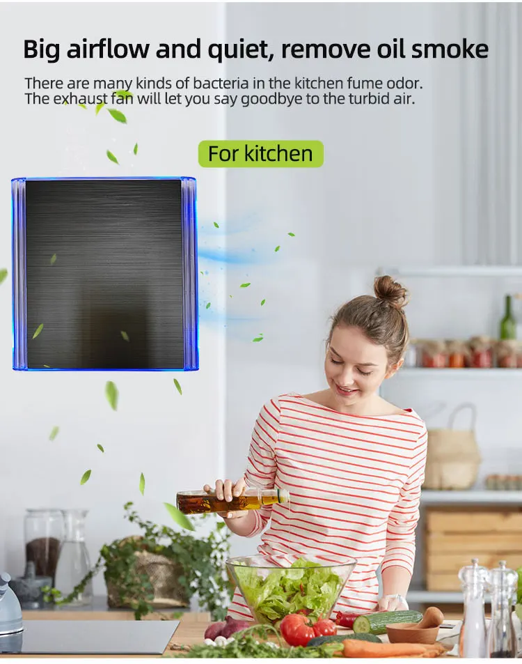 Electric Kitchen Exhaust Fan, Stainless, Steel, IPX4, 90m/h - detail 10