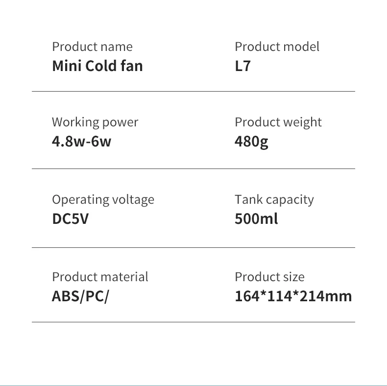 Desk Rechargeable Air Conditioner, Portable, USB - detail 22