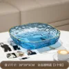 20CM gold-rimmed transparent blue