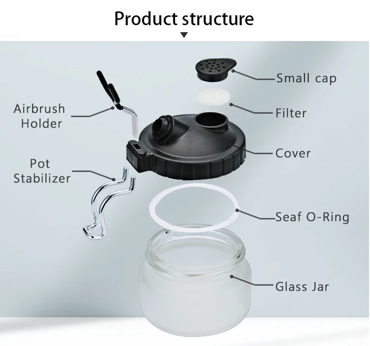 LinhaivetA air brush gun kit airbrush cleaning pot washing accessories set