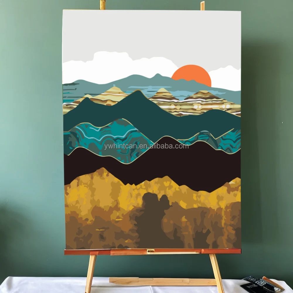 Custom Size And Pattern Diy Canvas Digital Oil Painting With Numbers