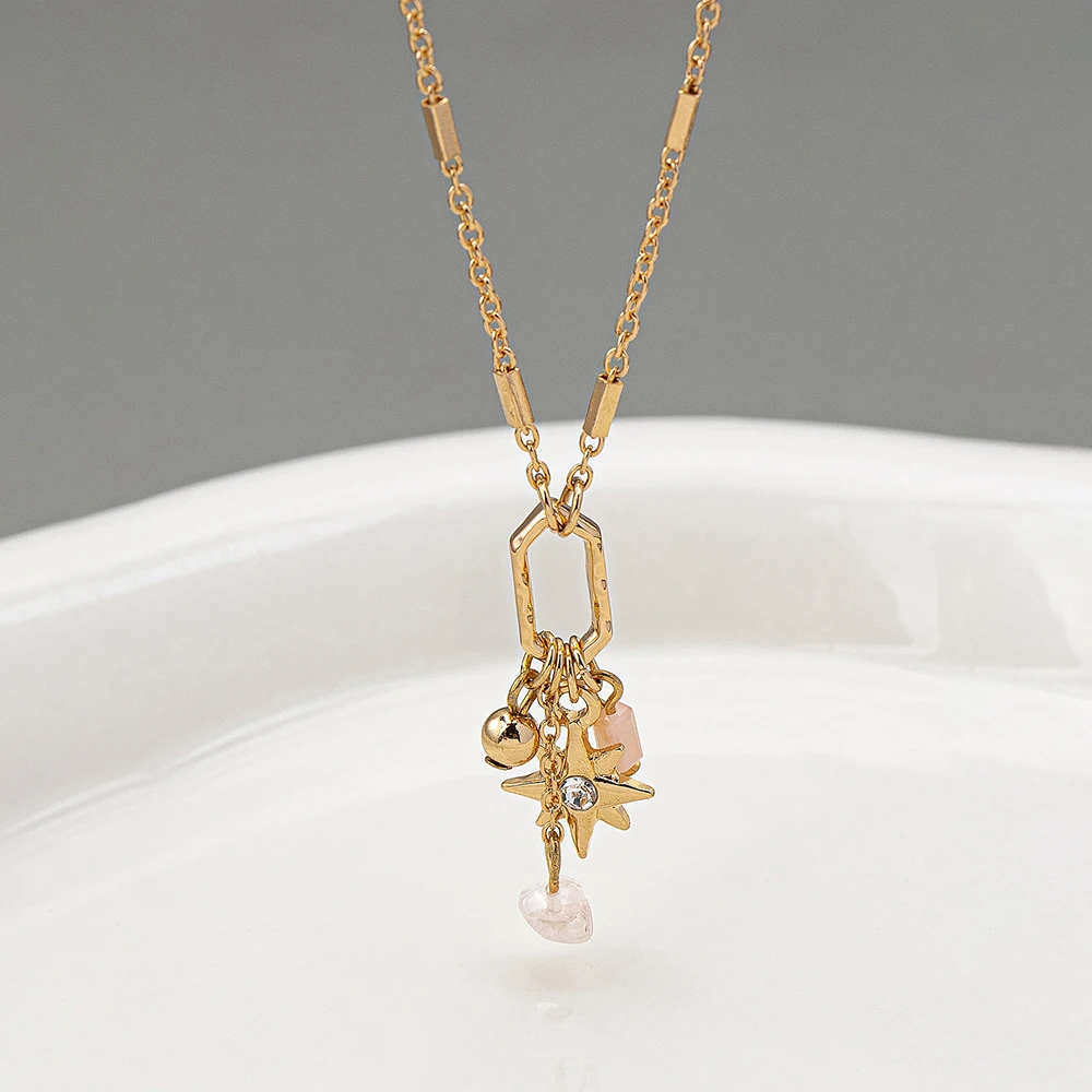 2026Wholesale Vintage Fashion Jewelry Custom Gold-plated Stone Stars Crystal Diamond Link Chains for Women