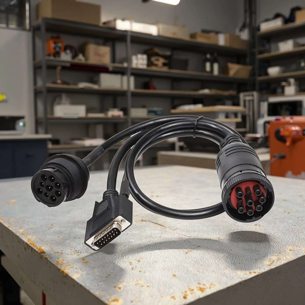 OEM ODM J1939 9-Pin Male to Female DB-15P Connector Cable Harness PVC Insulation Material