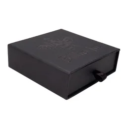 Custom 9*9*3cm Emboss Logo Drawer Jewelry Box Packaging with Gift Bag and Gift Card Inside Valentine Gifts Jewlery Packaging