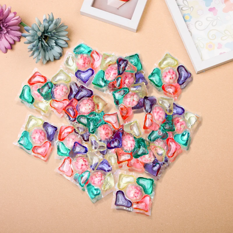 Apparel Washing Capsule Fabric Soften Lasting Scent Remove Odor Mite Blood Stain Laundry Detergent Pods