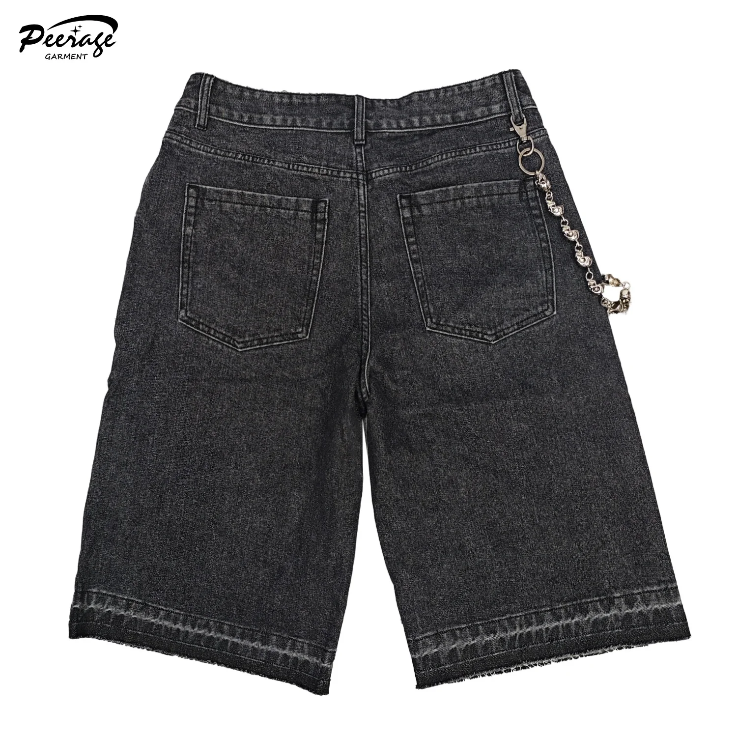 Peeces Damen Jeans Shorts Schwarz Pieces Kamelia Ankle Jeans