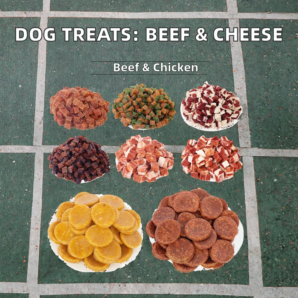 Factory Direct Eco-friendly Dog Treats High-Protein Beef Pellet Meat Cubes Small Breeds 0.5kg/pc OEM Digestive All Life Stages factory