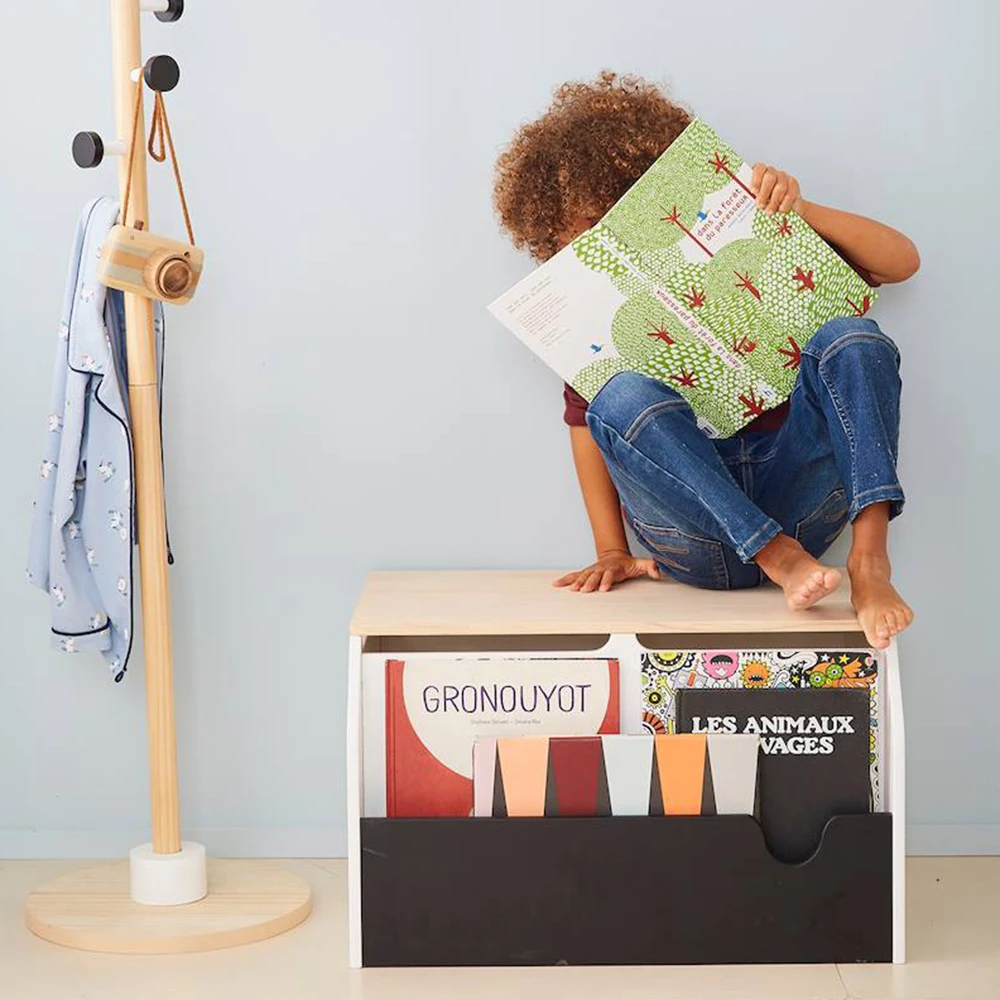 Новый современный вместительный органайзер для хранения книг и игрушек для малышей, деревянные шкафы для детей
