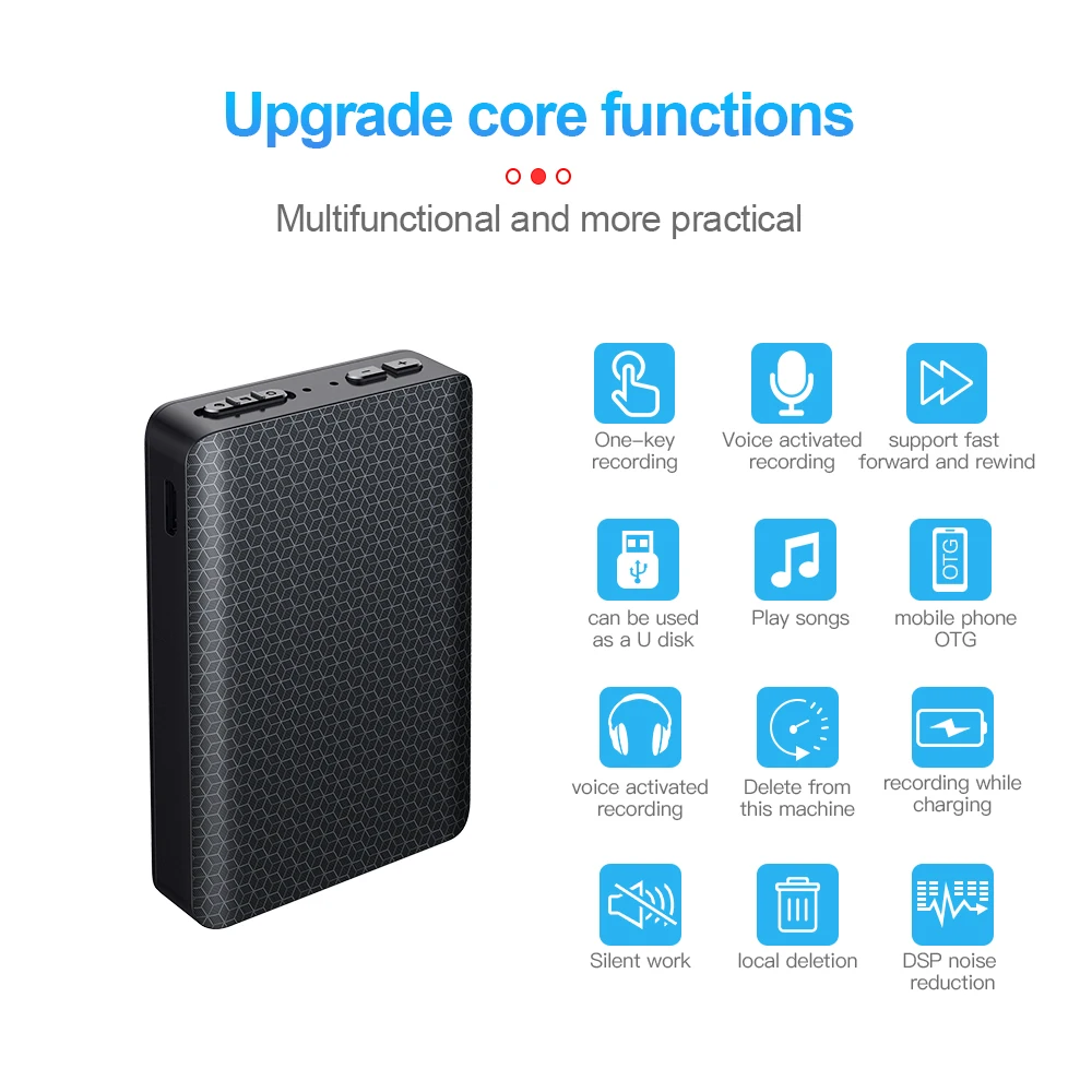 Super Long Time Recorder High Quality Voice Activated Recorder Recorder With Playback Function